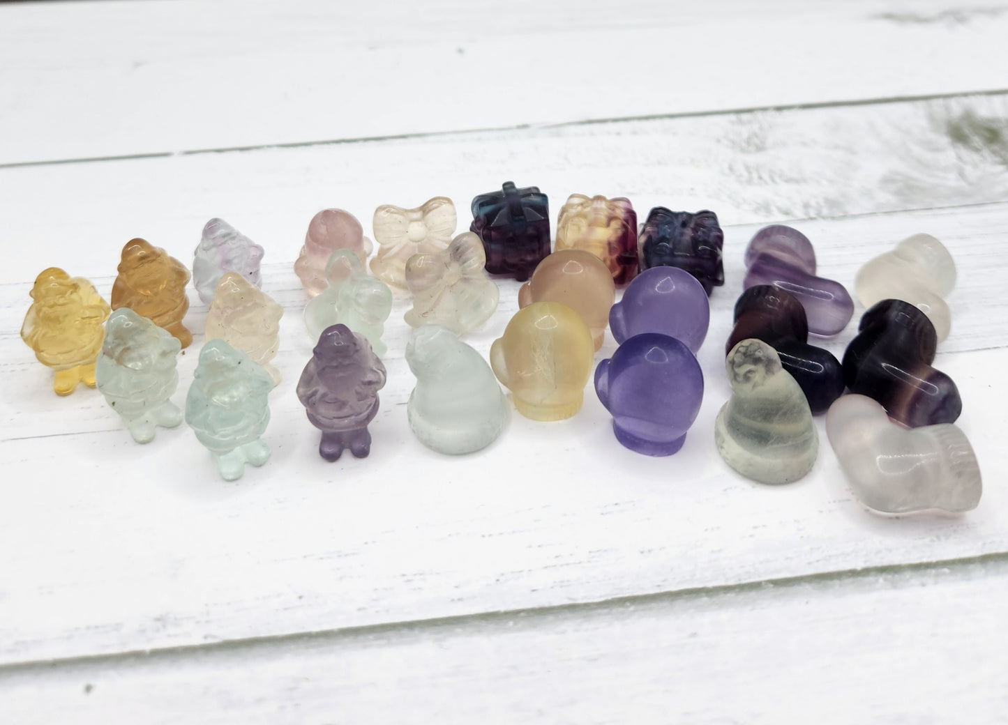Bulk Mini Fluorite Holiday Carvings (25)