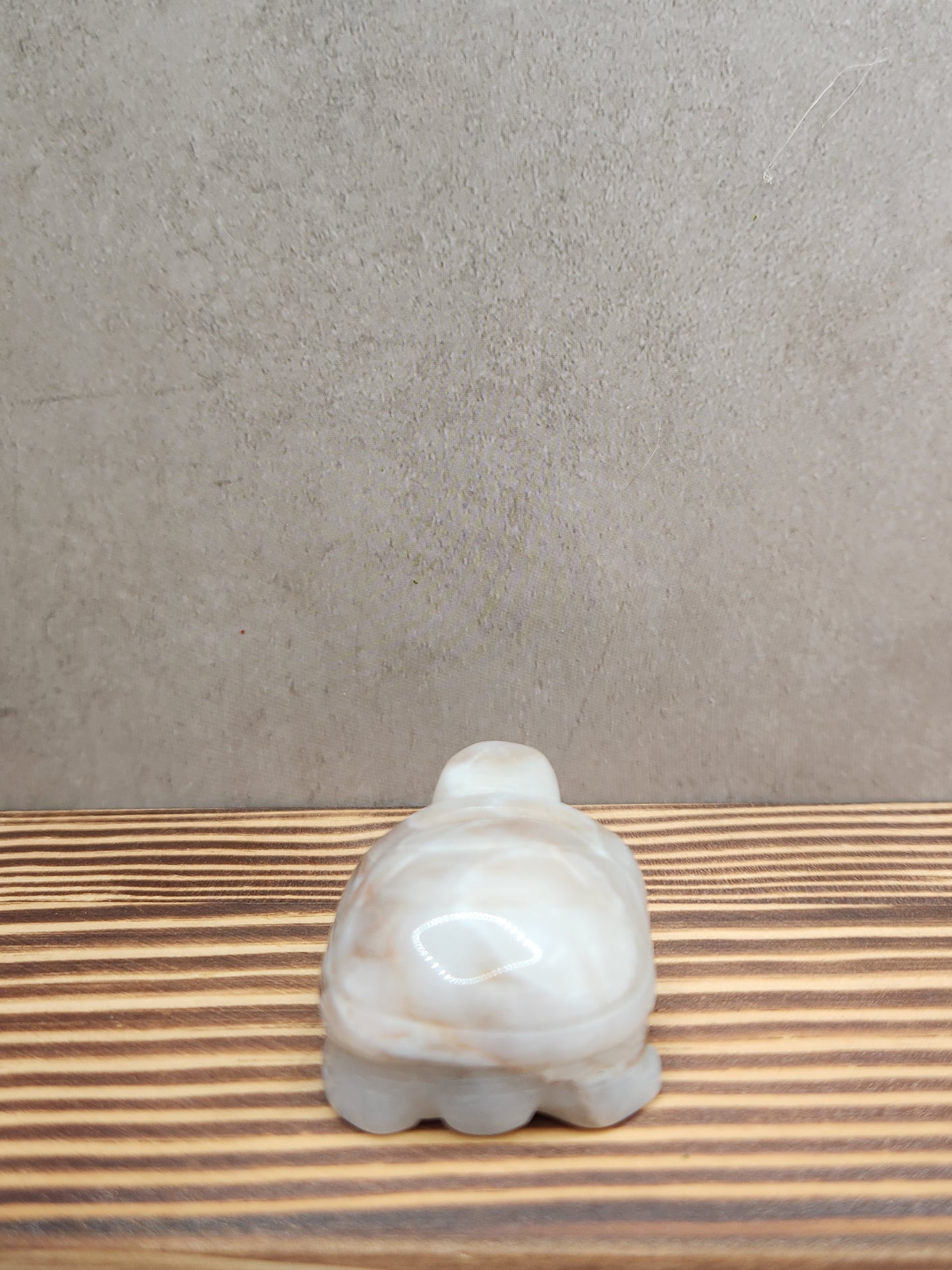 Flower Agate Natural Crystal Turtle Carving