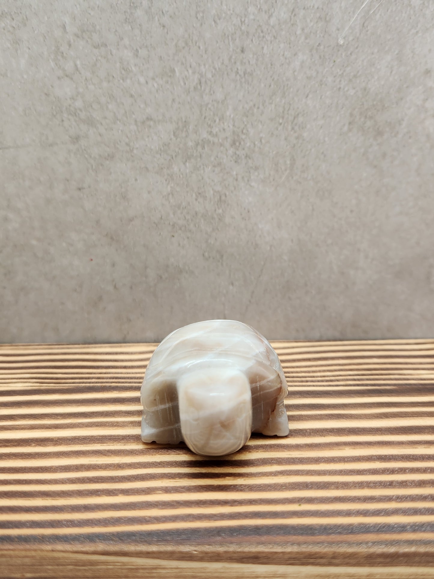 Flower Agate Natural Crystal Turtle Carving