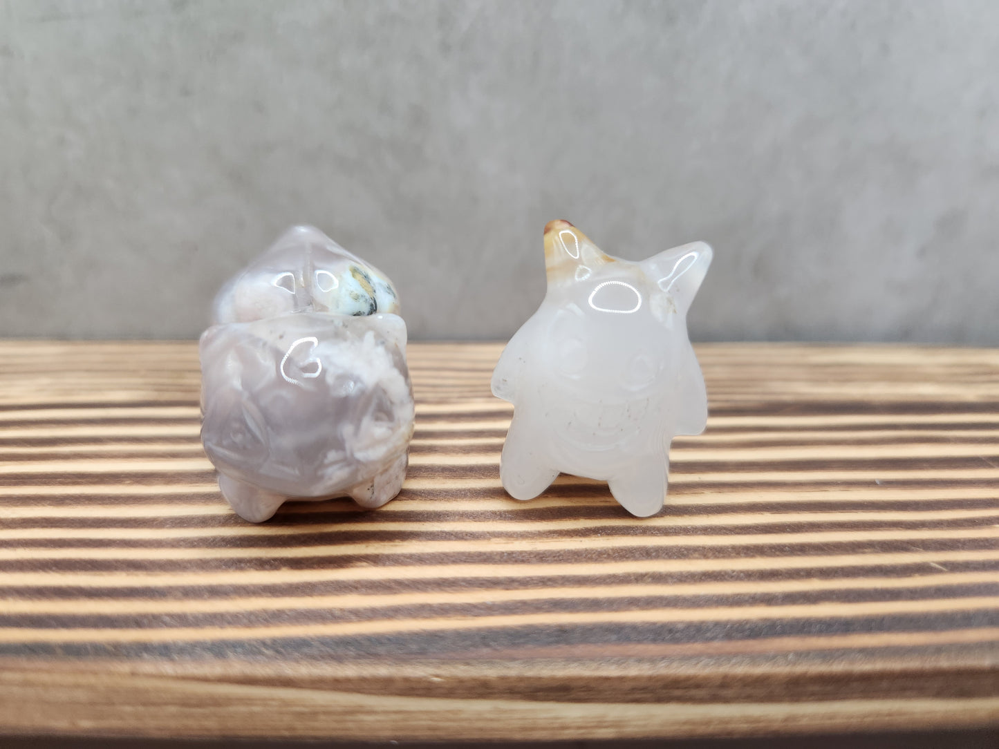 2 Flower Agate Pokemon Natural Crystal Carving